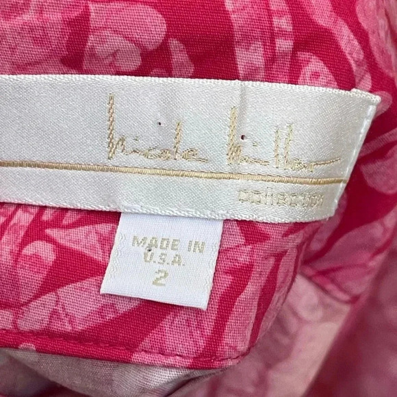 Vintage Nicole Miller Pink Floral Hawaiian Print Mini Skirt – Made in USA - Picture 9 of 9